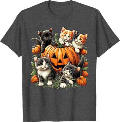 Cat Funny Halloween Halloween Cat Pumpkin T-Shirt