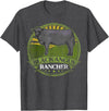 Black Angus Rancher Co. Black Angus Rancher Cow Meat Steak Cattle Bull Farmer Fun T-Shirt - Dark Heather Grey