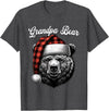 Family Matching Christmas Bear Outfits for Family Grandpa Bear Christmas Red Buffalo Family Matching Christmas T-Shirt - Dark Heather Grey