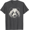 Panda Lover Theme Designs Panda Bear Face Graphic Art Design T-Shirt - Dark Heather Grey