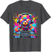 Magical and Funny Music lover Gifts DJ Teddy Bear Disco Hip Hop T-Shirt - Dark Heather Grey