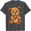 Funny bear design for kids men women Cute Bear Design for Bear Lover and Bear T-Shirt - Dark Heather Grey