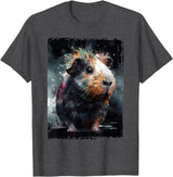 Guinea Pig Lovers Guinea Pig Tees Guinea Pig Shirt Furry Potato Watercolor Guinea Pig Funny T-Shirt - Dark Heather Grey