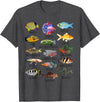 Do You Know Fish Co. Fishkeeping Fish Species Biology Types of Aquarium Fish T-Shirt - Dark Heather Grey