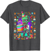 Zombie Holding Birthday Cake Halloween Birthday Horror Party T-Shirt - Dark Heather Grey