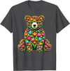 Tulips Bears Lover Flower Gardening Apparel Tulip Bear Flower Gardening Floral T-Shirt - Dark Heather Grey