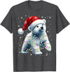 Santa Polar Bear Gift Tee Santa Polar Bear, Christmas, Men Women Kids, Bear Lover T-Shirt - Dark Heather Grey