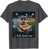 Funny Men Women Pig Baseball Outfit Funny Pig Baseball I Live Here Now T-Shirt - Dark Heather Grey
