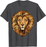 ROSS BOSS Majestic Lion Mane Detail Art T-Shirt - Dark Heather Grey