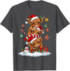 Highland Cow Christmas Winter Tree Farm Women Girl Funny Xmas Merry Moo Cows Highland Cow Christmas Snowman T-Shirt - Dark