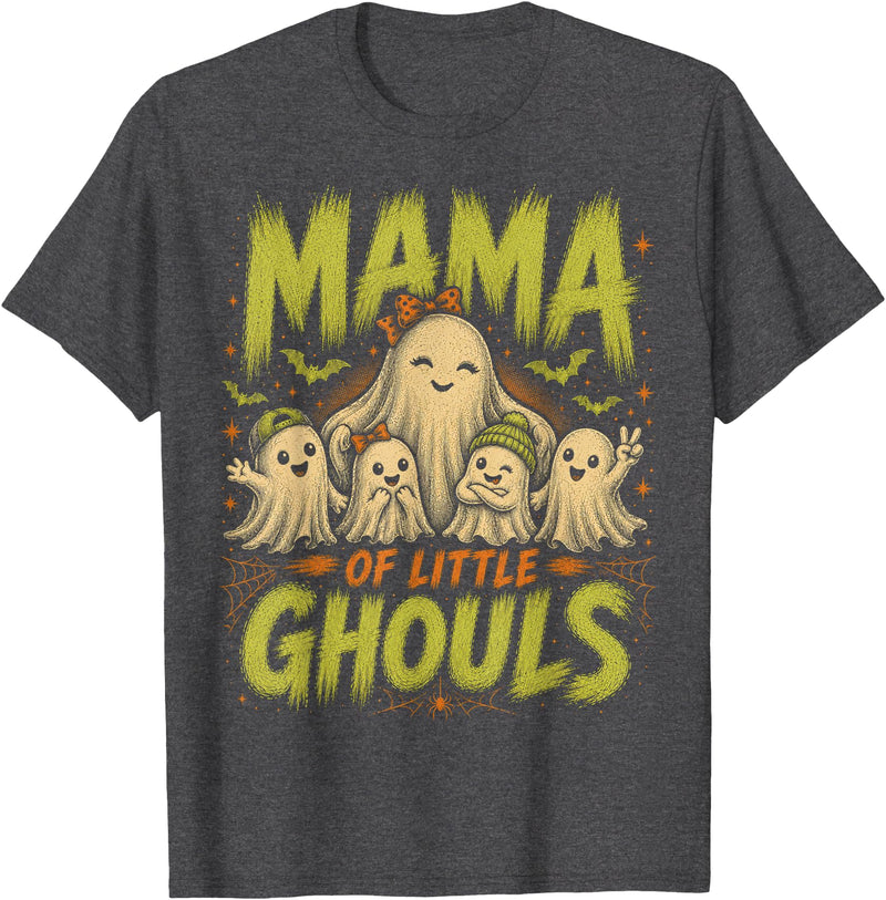 Mama of Little Ghouls Halloween Clothing BB Funny Halloween Mom Shirt Mothers Day Mama of Little Ghouls T-Shirt - Dark