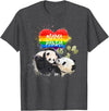 LGBT Pride Fabulous Fashion Co. LGBT Pride Mama Panda Bear Rainbow Love Mother's Day Gift T-Shirt - Dark Heather Grey