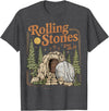 The Stone Was Rolled Away He Alive Retro Christian Easter T-Shirt in Dark Heather Grey