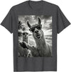 Funny Llama Stuff Accessories & Gifts Cool Llama Selfie At The Beach, Cute Llamas Alpaca T-Shirt - Dark Heather Grey