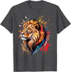 Lion Animal Lover Gift Co. Lion Animal King Nature Graphic Tees Women Men Kids Trendy T-Shirt - Dark Heather Grey