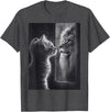 SH-Star Cat Lion Mirror Reflection Art Gifts Animal Face Ni T-Shirt - Dark Heather Grey