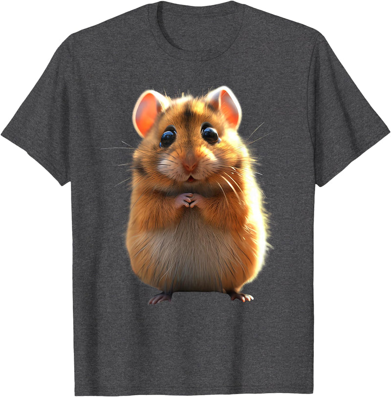 Hamster Rodent Field Hamster Cute Hamster T-Shirt - Dark Heather Grey