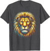 StopLyonLyonCos Co. Gift for Lion Lovers Men Women Kids Calm Relaxed Lion Face T-Shirt - Dark Heather Grey