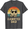 Vintage Hamster Dad Hamster Lovers Daddy Father's Day T-Shirt - Dark Heather Grey