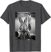 Funny Rabbit & Jesus Selfie, Easter, Religious, Christian T-Shirt in Dark Heather Grey