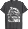 Funny Halloween Summer T-Shirt Summerween Just Waiting For Halloween Halloween Summer T-Shirt - Dark Heather Grey