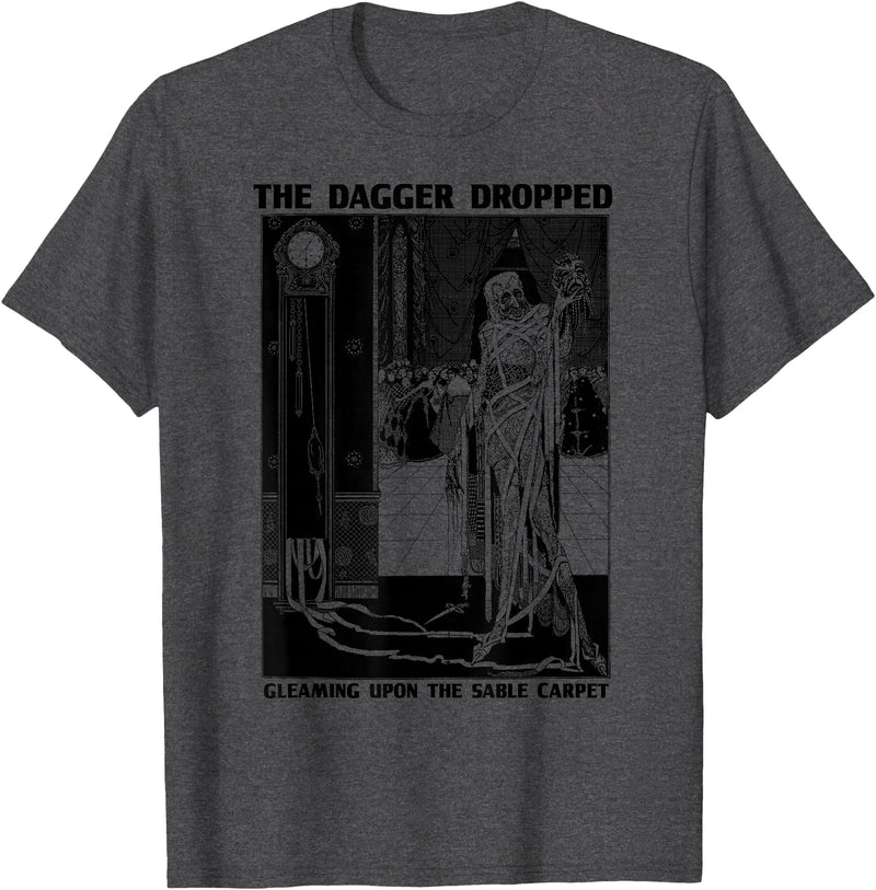 Edgar Allan Poe Fan Club of Compton Edgar Poe Art Masque of the Red Death-Edgar Allen Poe Quote T-Shirt - Dark Heather Grey