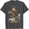 Animal Cowboy Guinea Pig Rex Cowboy T-Shirt - Dark Heather Grey
