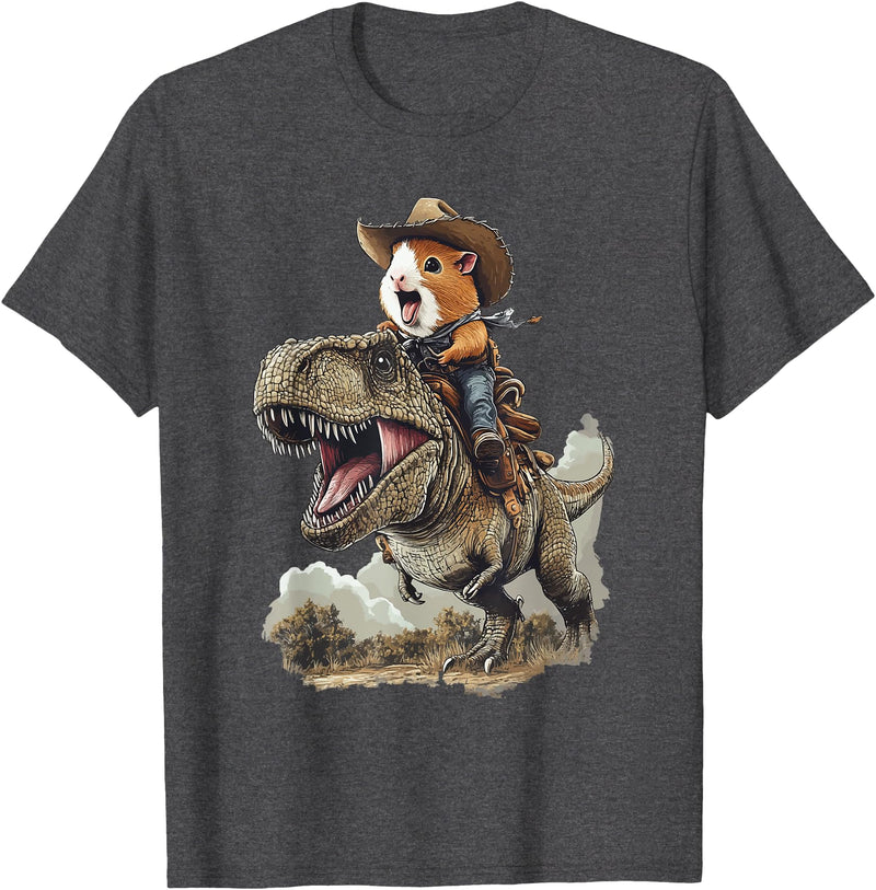 Animal Cowboy Guinea Pig Rex Cowboy T-Shirt - Dark Heather Grey