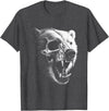 Dark Aesthetic Animals Urban Streetwear Co. Dark Gothic Polar Bear Grunge Aesthetic Goth Skull Art T-Shirt - Dark Heather Grey