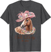 Funny Horse Talk Derby To Me Talk Derby to Me Funny Racing Horse Men Women T-Shirt - Dark Heather Grey