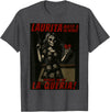 Halloween Latino Laurita mato a su Novio Funny Mexican Halloween T-Shirt - Dark Heather Grey