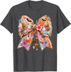 Summerween Tees NYC Summerween Bow Coquette Summer Halloween Ghosts Beach Coffee T-Shirt - Dark Heather Grey