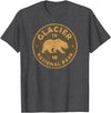 Vintage Glacier National Park Souvenir Shirts Retro Glacier National Park Montana Women Men Kids Hiking T-Shirt - Dark Heather Grey