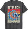 Betta Fish by AKH Betta Fish Coolest Pet on Earth, Vintage Betta Fish T-Shirt - Dark Heather Grey