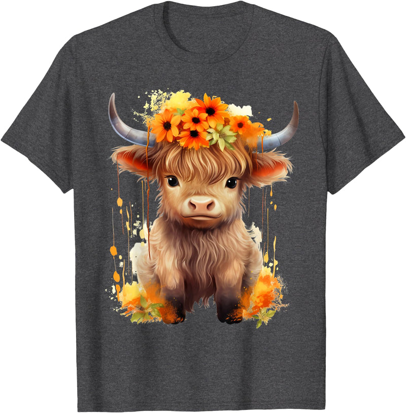 Western Shirts for Girls Men, Highland Cow Gifts Cow, Scottish Highland Cow, Western Wear, Highland Cow T-Shirt - Dark