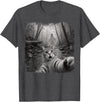 Halloween Ghost Cat Selfie Forest Lat Halloween Ghost Cat Forest Selfie Scared Men Women Kid T-Shirt - Dark Heather Grey