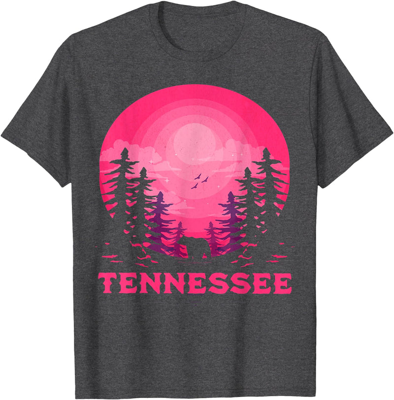 Smoky Mountains Tennessee Hike Outdoor Tennessee Bear Nature Outdoors T-Shirt - Dark Heather Grey