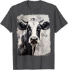 Noah&Friends A Black White Cow T-Shirt - Dark Heather Grey