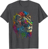 Lion fans sunglasses designs & apparel Lion Sunglasses Headphones Party Lion Lovers Lions T-Shirt - Dark Heather Grey