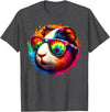 Guinea Pig Tie Dye Sunglasses Art Cool Tie Dye Sunglasses Guinea Pig Graphic Illustration Art T-Shirt - Dark Heather Grey
