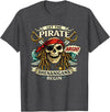 Dibble Dabble Designs Pirate Swag Argh Let the Pirate Shenanigans Begin Funny Pirate T-Shirt - Dark Heather Grey