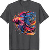 Betta Fighting Fish Splash Art Colorful Betta Fish Lover Splash Art Siamese Fighting Fish T-Shirt - Dark Heather Grey