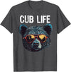 Matching Cute Bear Cub Designs for Boys & Girls Funny Bear Cub Boys Toddler Brown Black Mom Son Daughter T-Shirt - Dark Heather Grey