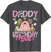 Famer Pink Cow Birthday Matching Tees Daddy Of The Birthday Girl 1St Birthday Pink Farm T-Shirt - Dark Heather Grey