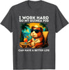 Guinea Pig Designs Funny Guinea Pig Lover Design I Work Hard Guinea Pig T-Shirt - Dark Heather Grey