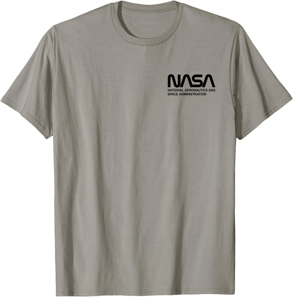 NASA Astronaut Teddy-Bear Worm Logo T-Shirt - Slate Grey