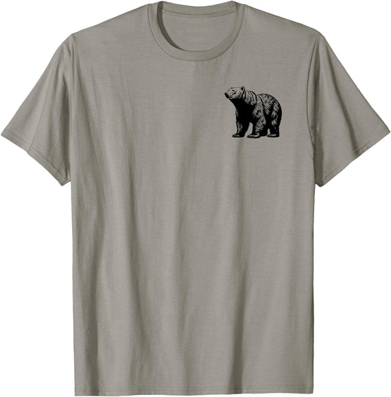 Polar Bear Gift for Men, Women, Dad & Mom Polar Bear Dad Mom Lover - Monochromatic Polar Bear T-Shirt - Slate Grey