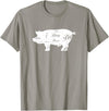 LGBTQIA+ Power Design Nasty Hungry Dirty Pig Design - Fun Gay Pig Pride - LGBTQIA+ T-Shirt - Slate Grey