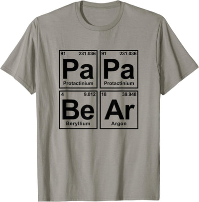 PaPa BeAr Science Chemistry Periodic Table T-Shirt