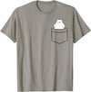 Arctic Polar Bear Gifts And Tees Polar Bear In a Pocket Cute Pocket Polar Bear T-Shirt - Slate Grey